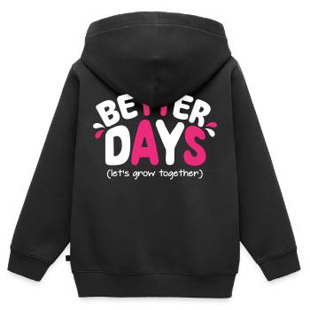 shirt new 01 - Kinder Premium Organic Zip Hoodie - Schwarz - Hinten - AI Model Kid Male (0cm)