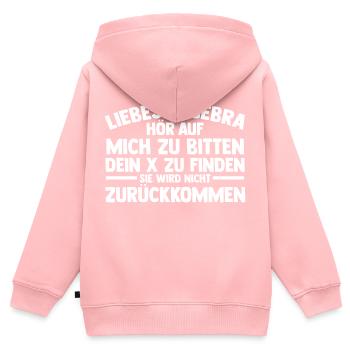 Mathematik Mathe Rechnen Algebra - Kinder Premium Organic Zip Hoodie - Rosa - Hinten - AI Model Kid Female (0cm)