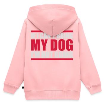 Citation Apportez mon chien - Sweat Premium à capuche zippé enfant bio - rose - Dos - AI Model Kid Female (0cm)