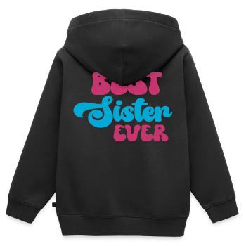 Best Sister Ever - Kinder Premium Organic Zip Hoodie - Schwarz - Hinten - AI Model Kid Male (0cm)