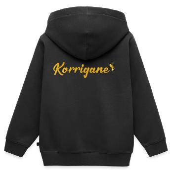 Gold korrigane - Sweat Premium à capuche zippé enfant bio - noir - Dos - AI Model Kid Male (0cm)