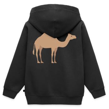 Wildtiere - Kinder Premium Organic Zip Hoodie - Schwarz - Hinten - AI Model Kid Male (0cm)