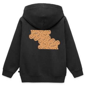 Lots of cookies in one form - Kids Premium Organic Zip-up Hoodie - black - Back - AI Model Kid Male (0cm)