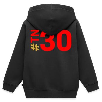 TN30-KARTON - Kinder Premium Organic Zip Hoodie - Schwarz - Hinten - AI Model Kid Male (0cm)