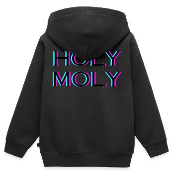 Sacré Moly - Sweat Premium à capuche zippé enfant bio - noir - Dos - AI Model Kid Male (0cm)