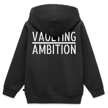 Geek escalade Fun gratte-ciel paysage sommet cadeau - Sweat Premium à capuche zippé enfant bio - noir - Dos - AI Model Kid Male (0cm)