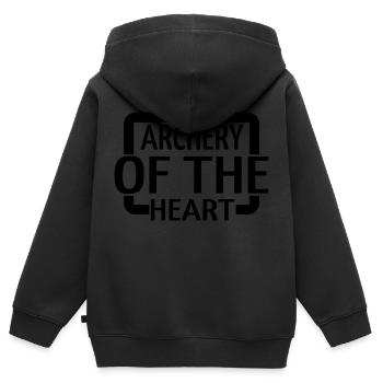 funny archery arrows archery techniques - Kinder Premium Organic Zip Hoodie - Schwarz - Hinten - AI Model Kid Male (0cm)
