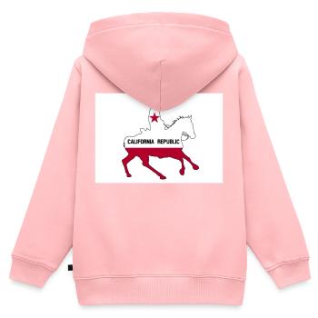 Kalifornische Staatsflagge Cowboy - Kinder Premium Organic Zip Hoodie - Rosa - Hinten - AI Model Kid Female (0cm)