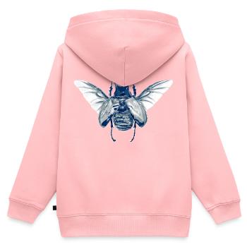 Chalcosoma Keyboh - Kinder Premium Organic Zip Hoodie - Rosa - Hinten - AI Model Kid Female (0cm)