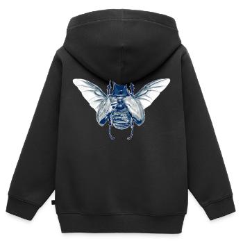 Chalcosoma Keyboh - Kinder Premium Organic Zip Hoodie - Schwarz - Hinten - AI Model Kid Male (0cm)