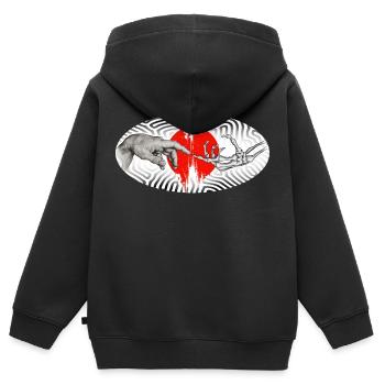 Life and death - Kinder Premium Organic Zip Hoodie - Schwarz - Hinten - AI Model Kid Male (0cm)