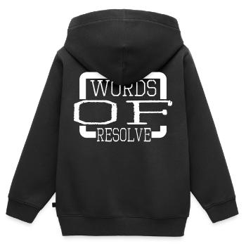 Cool Conversation citations Art conversationnel - Sweat Premium à capuche zippé enfant bio - noir - Dos - AI Model Kid Male (0cm)
