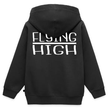 humor private pilot awesome birds in flight cool - Kinder Premium Organic Zip Hoodie - Schwarz - Hinten - AI Model Kid Male (0cm)