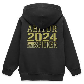 Abi abitur - Kinder Premium Organic Zip Hoodie - Schwarz - Hinten - AI Model Kid Male (0cm)