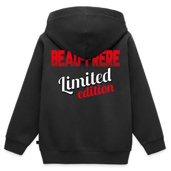 BEAU FRERE LIMITED EDITION - Sweat Premium à capuche zippé enfant bio - noir - Dos - AI Model Kid Male (0cm)