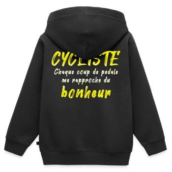 Fahrrad Fahrräder Fahrrad Fahrrad Fahrrad Biker MTB 1 - Kinder Premium Organic Zip Hoodie - Schwarz - Hinten - AI Model Kid Male (0cm)