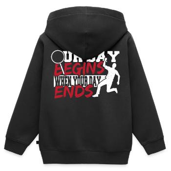 Forensische Untersuchung, Tatort - Kinder Premium Organic Zip Hoodie - Schwarz - Hinten - AI Model Kid Male (0cm)