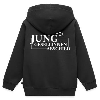 Junggesellinnenabschied Herzen - Kinder Premium Organic Zip Hoodie - Schwarz - Hinten - AI Model Kid Male (0cm)