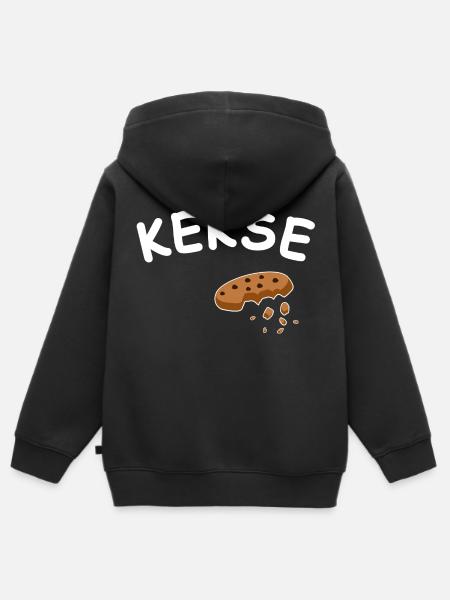 Kekse - Kinder Premium Organic Zip Hoodie - Schwarz