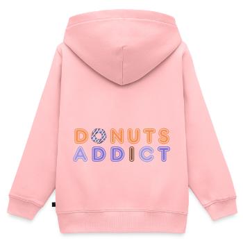 Donuts addict purple choco - Kids Premium Organic Zip-up Hoodie - rose - Back - AI Model Kid Female (0cm)