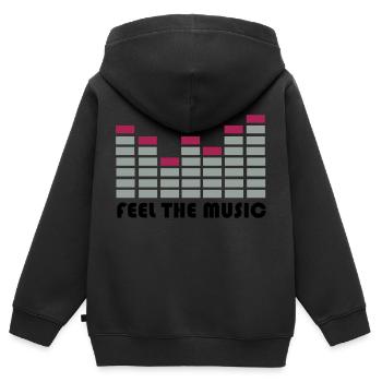equalizer - Kinder Premium Organic Zip Hoodie - Schwarz - Hinten - AI Model Kid Male (0cm)