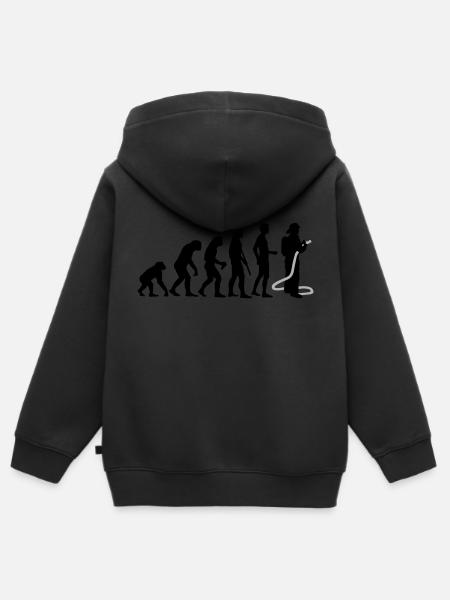 evolution_feuerwehr_b_2c - Kinder Premium Organic Zip Hoodie - Schwarz