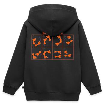 salsa - Sweat Premium à capuche zippé enfant bio - noir - Dos - AI Model Kid Male (0cm)