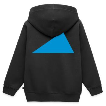 Triangle - Kids Premium Organic Zip-up Hoodie - black - Back - AI Model Kid Male (0cm)