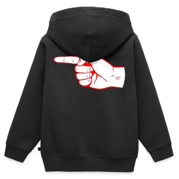 index - Sweat Premium à capuche zippé enfant bio - noir - Dos - AI Model Kid Male (0cm)