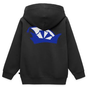 Karneval - Kinder Premium Organic Zip Hoodie - Schwarz - Hinten - AI Model Kid Male (0cm)
