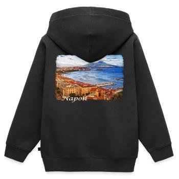 Der Golf von Neapel in Italien - Kinder Premium Organic Zip Hoodie - Schwarz - Hinten - AI Model Kid Male (0cm)