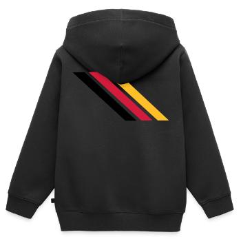 Deutschland Fahne - Kinder Premium Organic Zip Hoodie - Schwarz - Hinten - AI Model Kid Male (0cm)
