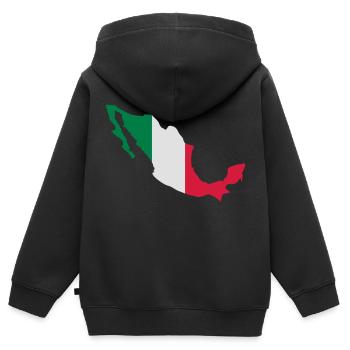 Mexiko - Kinder Premium Organic Zip Hoodie - Schwarz - Hinten - AI Model Kid Male (0cm)