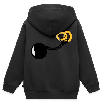 Wedding Rings - Kinder Premium Organic Zip Hoodie - Schwarz - Hinten - AI Model Kid Male (0cm)