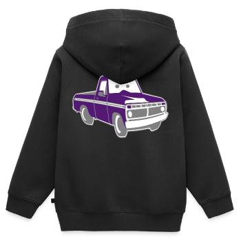 mächtiger Pickup Truck für Kids - Kinder Premium Organic Zip Hoodie - Schwarz - Hinten - AI Model Kid Male (0cm)