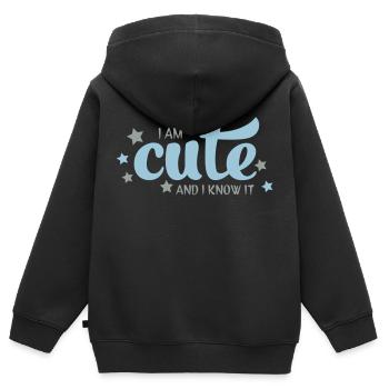 bébé - Sweat Premium à capuche zippé enfant bio - noir - Dos - AI Model Kid Male (0cm)