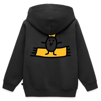 Fliegender Teppich - V2 - Kinder Premium Organic Zip Hoodie - Schwarz - Hinten - AI Model Kid Male (0cm)