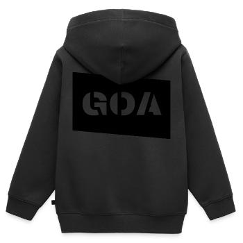 GOA - Sweat Premium à capuche zippé enfant bio - noir - Dos - AI Model Kid Male (0cm)