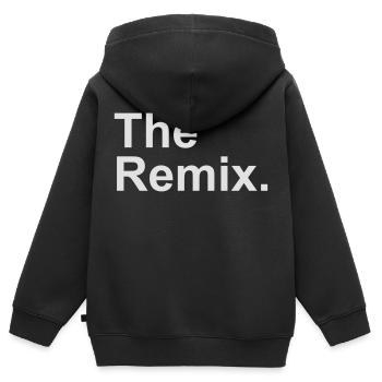 The Remix. - Sweat Premium à capuche zippé enfant bio - noir - Dos - AI Model Kid Male (0cm)