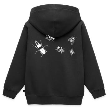 Insekten - Kinder Premium Organic Zip Hoodie - Schwarz - Hinten - AI Model Kid Male (0cm)