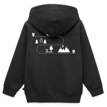 Wohnmobil - Kinder Premium Organic Zip Hoodie - Schwarz - Hinten - AI Model Kid Male (0cm)