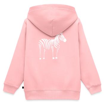 zebra - Kids Premium Organic Zip-up Hoodie - rose - Back - AI Model Kid Female (0cm)