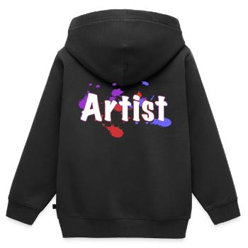 Artist - Kids Premium Organic Zip-up Hoodie - black - Back - AI Model Kid Male (0cm)