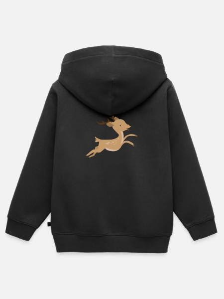 Christmas 1 - Kids Premium Organic Zip-up Hoodie - black