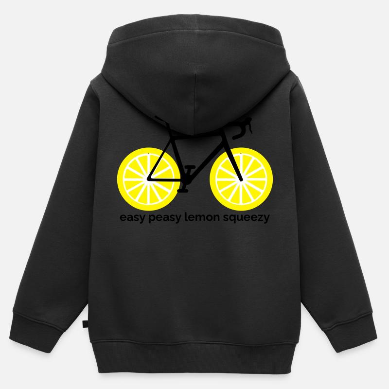 Easy peasy lemon squeezy - Kids Premium Organic Zip-up Hoodie - black