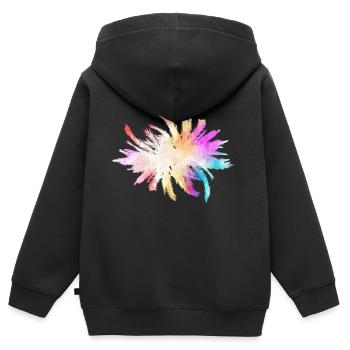 Palm Leaves Minimal Art - Kids Premium Organic Zip-up Hoodie - black - Back - AI Model Kid Male (0cm)