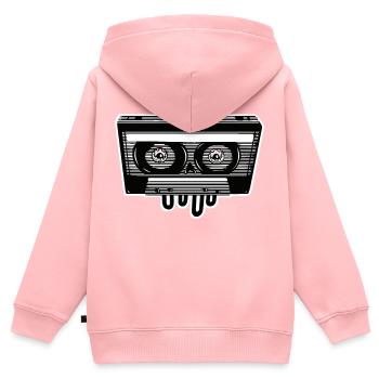 k7 Audio - Kinder Premium Organic Zip Hoodie - Rosa - Hinten - AI Model Kid Female (0cm)
