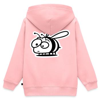 abeille - Sweat Premium à capuche zippé enfant bio - rose - Dos - AI Model Kid Female (0cm)