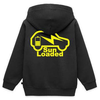 e-auto, e-mobilität,elektro-auto, zoe, EV-driver, - Kinder Premium Organic Zip Hoodie - Schwarz - Hinten - AI Model Kid Male (0cm)