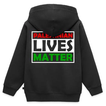Palestinian Lives Matter - Palestine - Palestina - Kinder Premium Organic Zip Hoodie - Schwarz - Hinten - AI Model Kid Male (0cm)